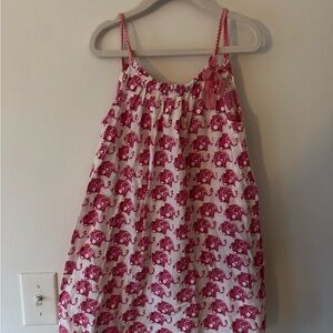 Happy by Pink Chicken Elephant Print Sundress 7Y